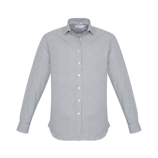 Mens Ellison Long Sleeve Shirts Silver
